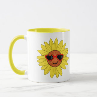 Taza Feliz Sunglass Sunflower