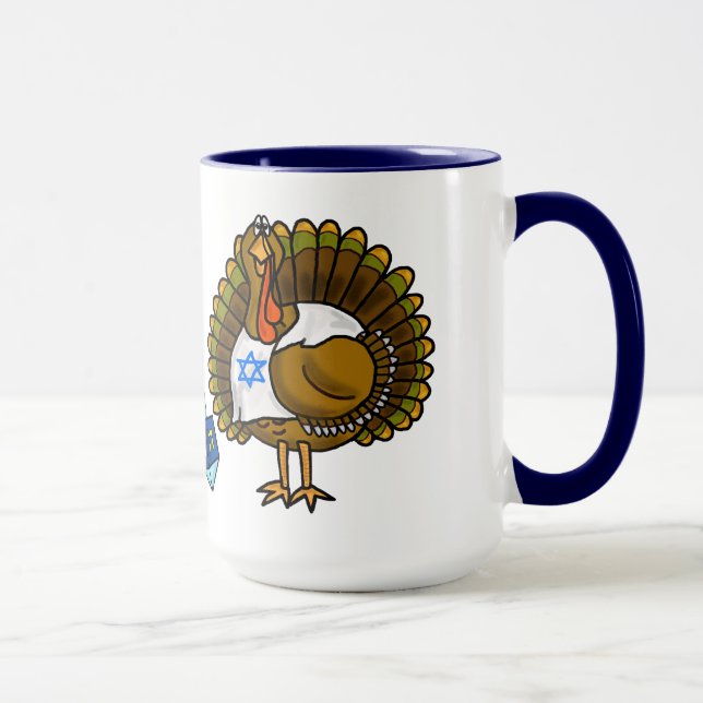 Taza Feliz Thanksgivukah, Turquía judía (Derecha)