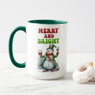 Taza Feliz y brillante Snowman