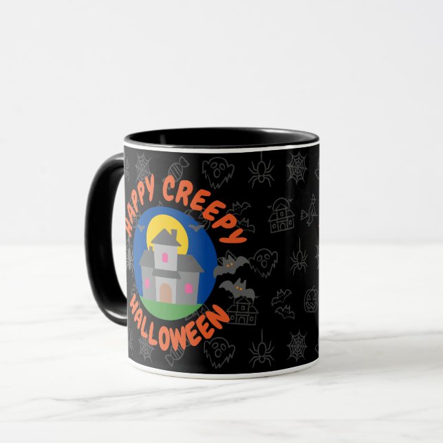 Taza Feliz y espeluznante Halloween - Niños (Anverso izquierdo)