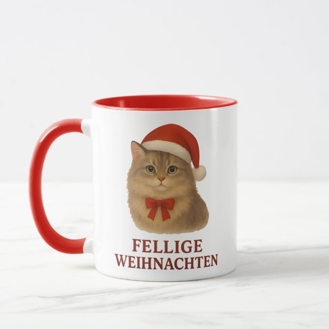 Taza Fellige sibirische Weihnachtskatze (Izquierda)