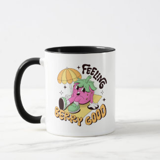 Taza Felling Berry Buena Positividad Diseño Retro Mug