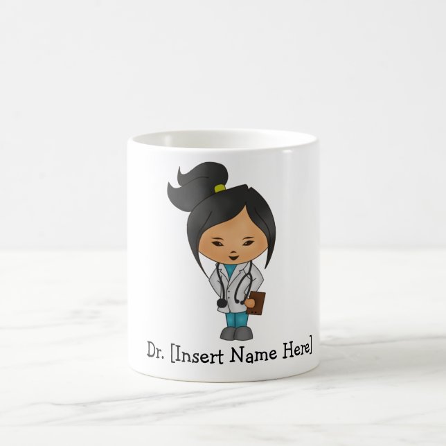 Taza femenina linda asiática personalizada del (Centro)