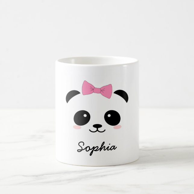 taza femenina personalizada de la panda animal (Centro)