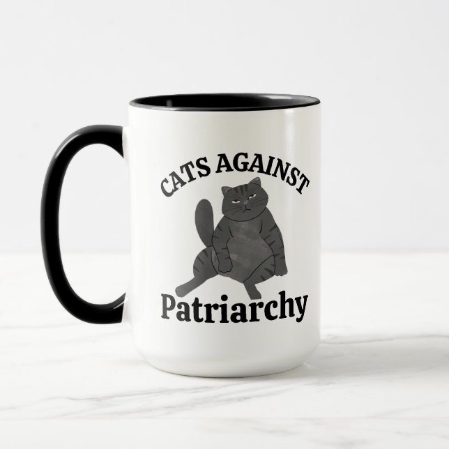 Taza Feminist Cat Mom Whimsy Funny Mystical Whimsical (Izquierda)