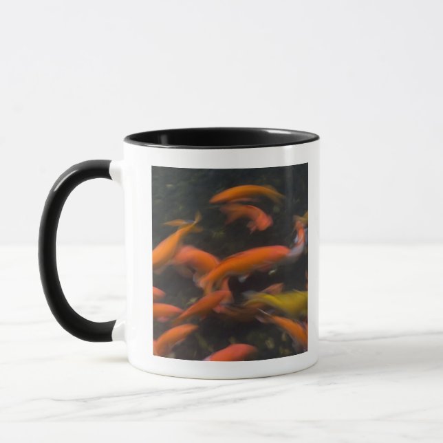 Taza Feng Shui cree que los pescados del koi trae buena (Izquierda)