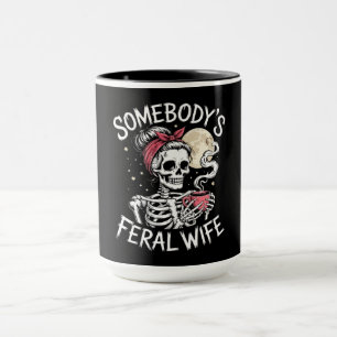 Taza Feral Funny Coffee Amantes de beber Chiste de crán