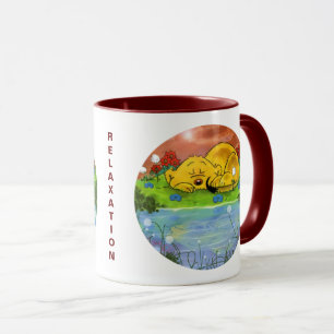Taza Ferald Napping By The Sunflowers Mug