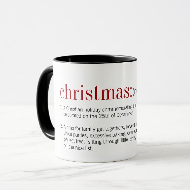 Taza Feriado de definición de navidades (Anverso izquierdo)