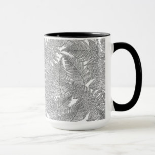 Taza Fern en blanco y negro