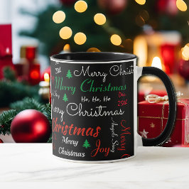 Taza Ferry Christmas Coffee Black Red Gift Cup Cocoa