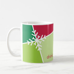TAZA FESTIVA PERSONALIZADA:: copo de nieve 5 del