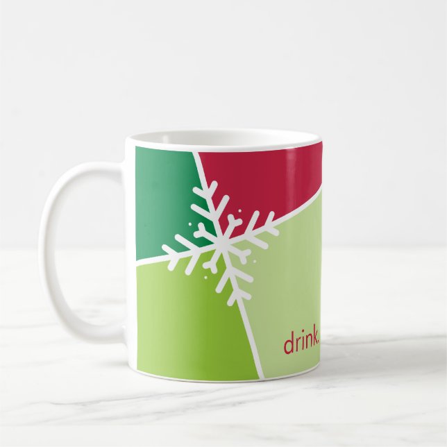 TAZA FESTIVA PERSONALIZADA:: copo de nieve 5 del (Izquierda)