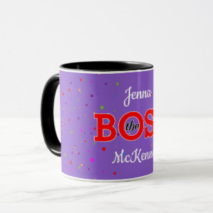 Taza Festiva (Su Nombre) El Jefe
