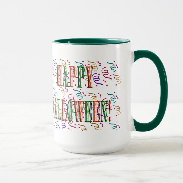 Taza Festival Confetti y Halloween Mug de texto (Derecha)