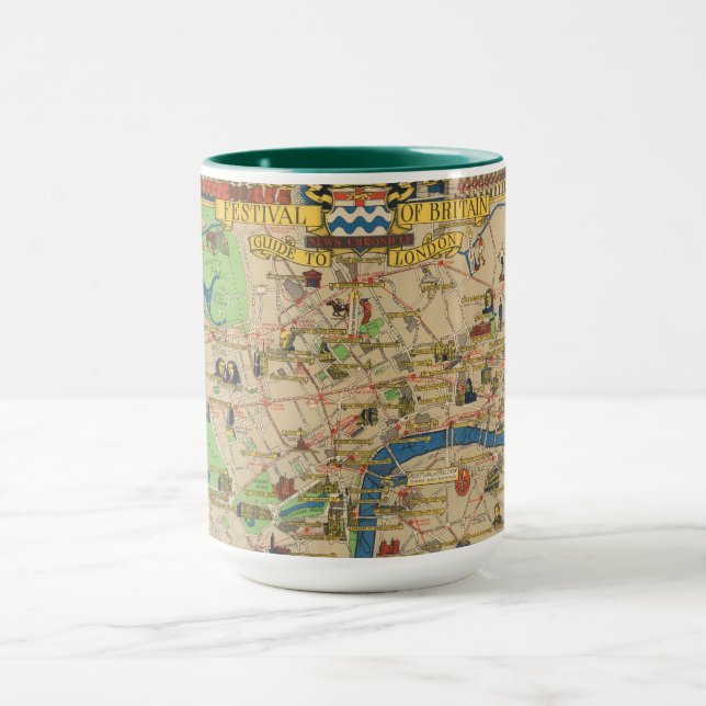 Taza Festival de Gran Bretaña: Guía del mapa de Londres (Centro)