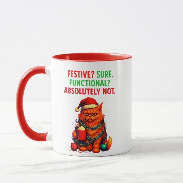 Taza Festive but Over It Mug (Izquierda)