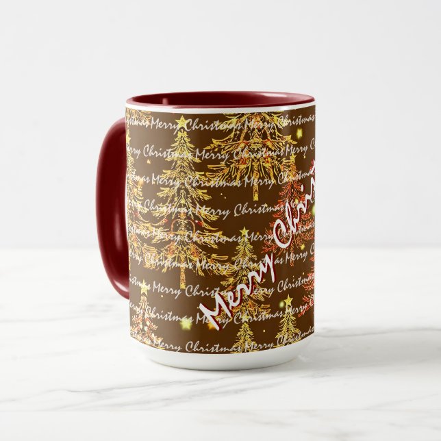 Taza Festive Christmas Luxury Christmas Trees (Anverso izquierdo)