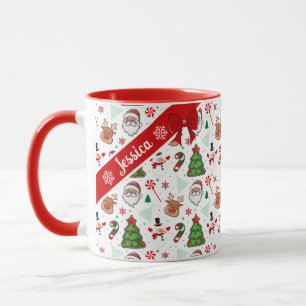 Taza Festive Christmas Mug – Santa & Reindeer