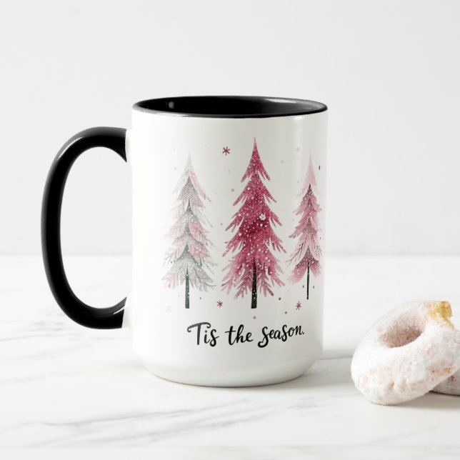 Taza Festive Christmas Mug with Santa Claus Design (Con donut)