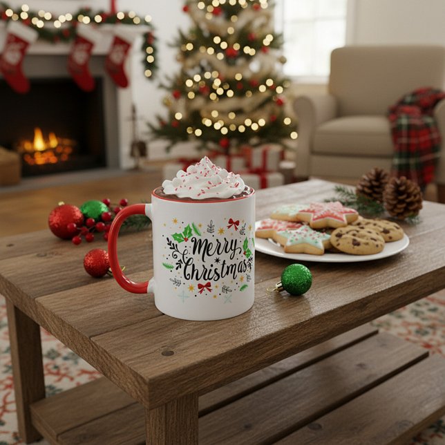 Taza Festive Merry Christmas   (Subido por el creador)