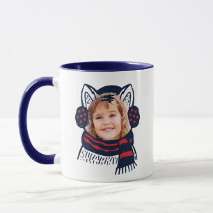 Taza Festive Plaid Kitty Cat Personaje de foto festivid