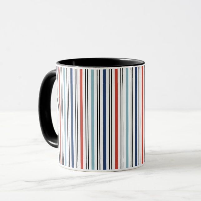 Taza Festividad de las rayas modernas café Mug (Anverso izquierdo)