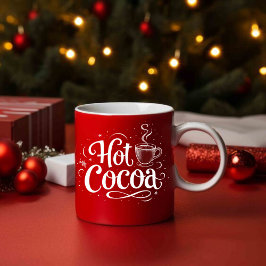 Taza Festividad de Navidades de escritura blanca elegan