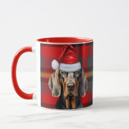 Taza Festividad del moreno negro rojo de Dog Lover