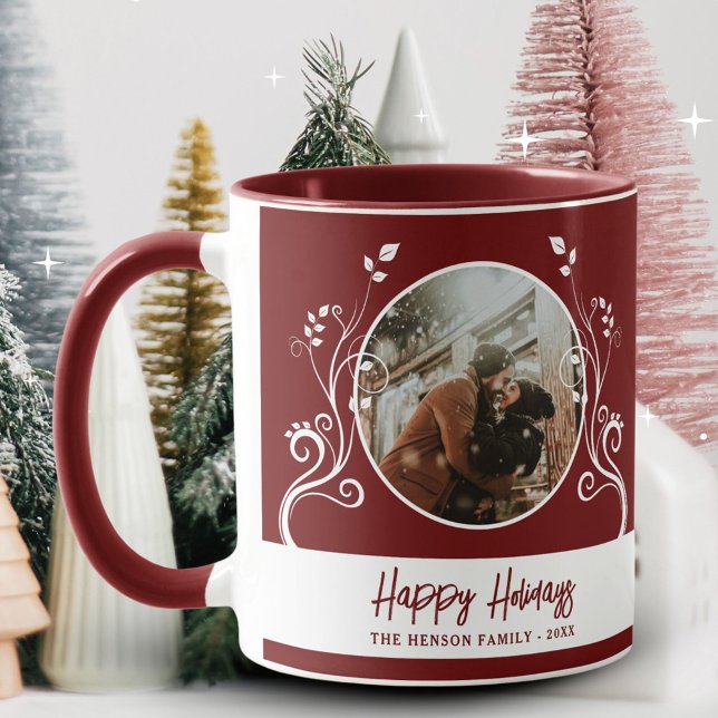 Taza Festividad Feliz Foliage Foliage Red Family Photo (Subido por el creador)