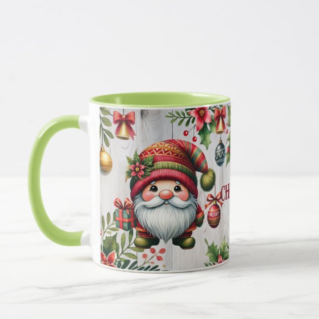 Taza Festividad Feliz Navidad Gnome Mug (Izquierda)