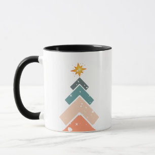Taza Festividad moderna de árbol de navidad de nieve