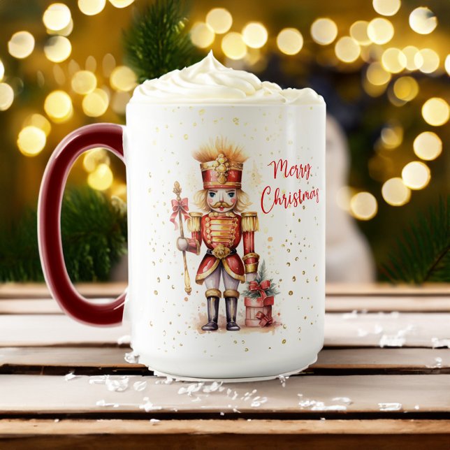 Taza Festividad moderna y elegante de los navidades (Christmas Modern Elegant Nutcracker Holiday Mug)