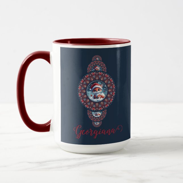 Taza Festividad personalizada Kawaii Fox Ornamentala Ma (Izquierda)
