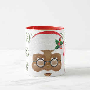 Taza Festividades de los Navidades de Santa Claus afroa