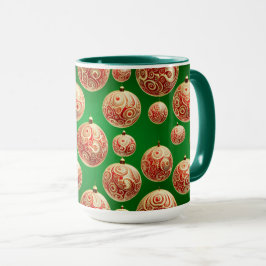 Taza Festividades rojas y verdes