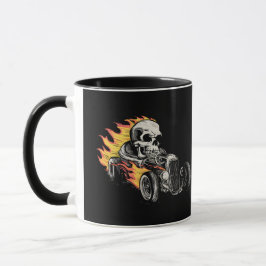 Taza Fiery Skull Hotrod Art