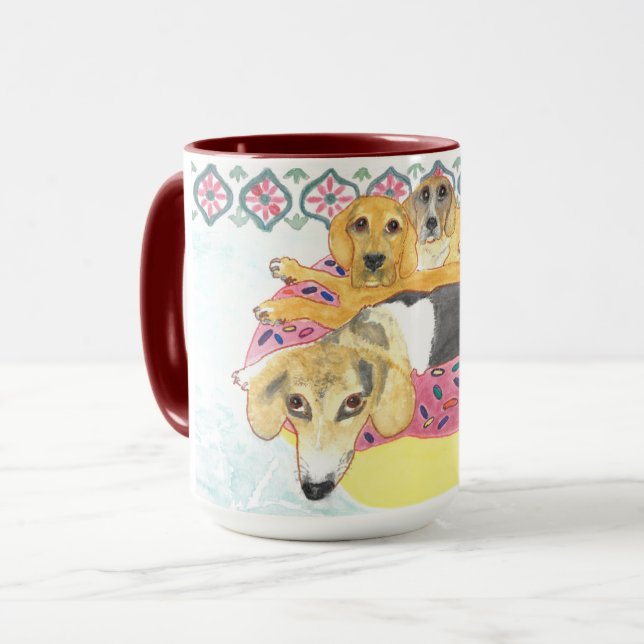 Taza Fiesta Beagles Pool (Anverso izquierdo)