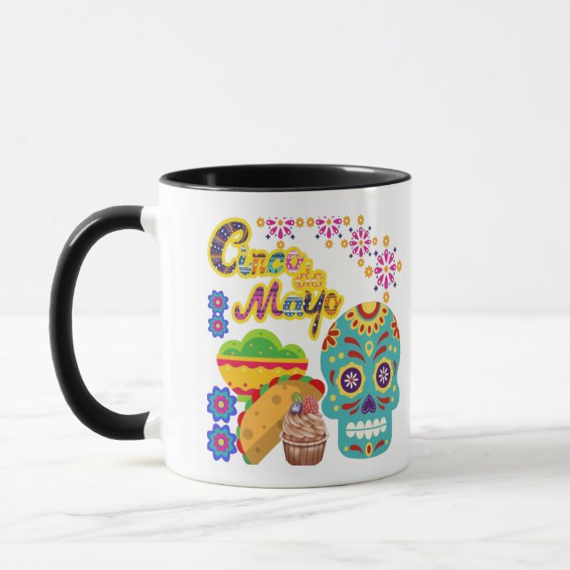Taza Fiesta Bloom Fiesta negro y blanco (Izquierda)