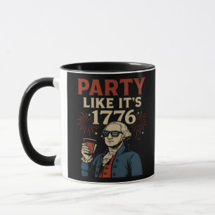 Taza Fiesta como si fuera 1776 divertido Desi de la beb