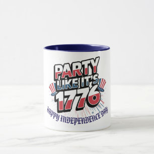 Taza "Fiesta como si fuera 1776" Personalizado célebre