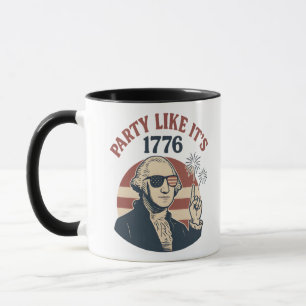 Taza Fiesta como si fuera 1776 - Retro George Washingto
