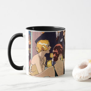 Taza Fiesta de cócteles Art Decó de época en Nightclub