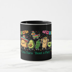 Taza Fiesta de Comida Mexicana Kawaii Adorable - Taco B