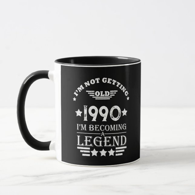 Taza Fiesta de cumpleaños 35 vintage personalizada (Izquierda)