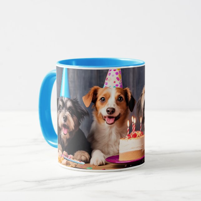 Taza Fiesta de cumpleaños de los perros (Anverso izquierdo)
