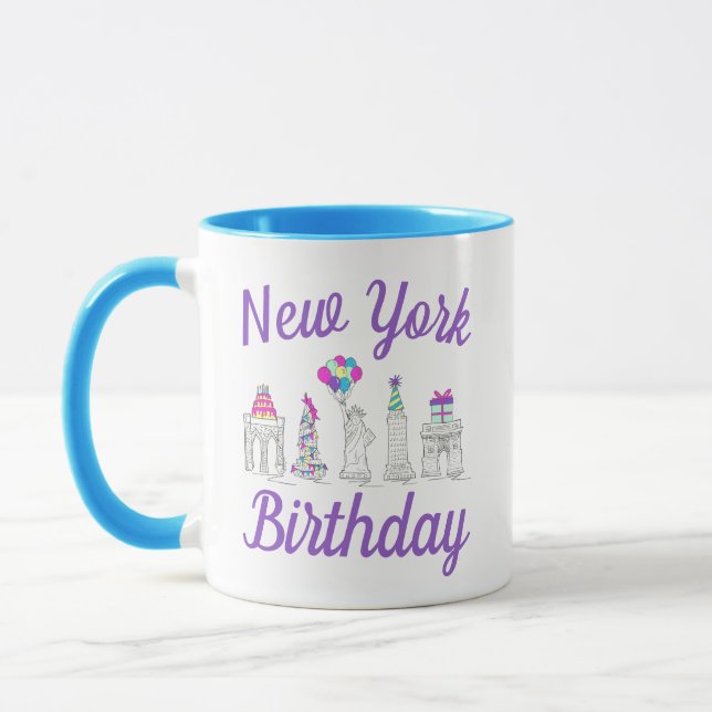 Taza Fiesta de cumpleaños de New York City NYC (Izquierda)