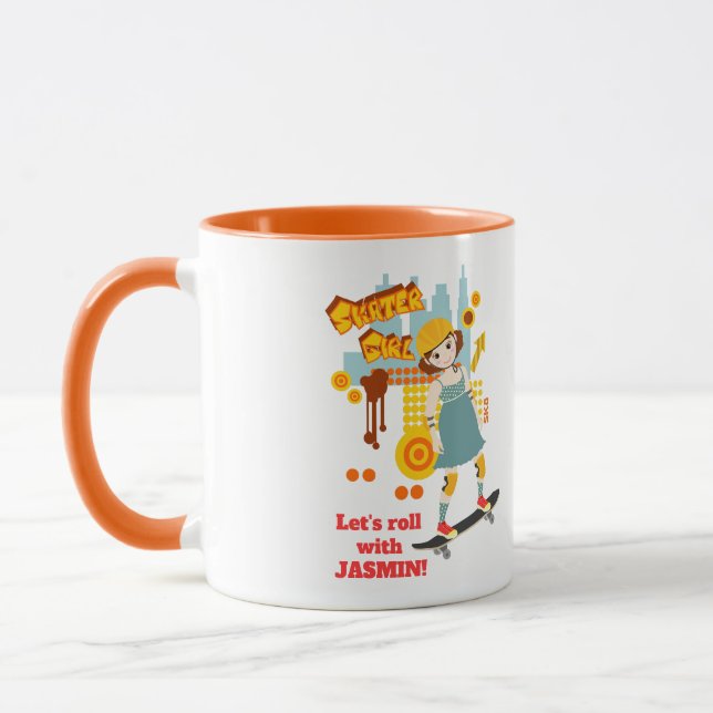 Taza Fiesta de cumpleaños del Chica de Skater Park (Izquierda)