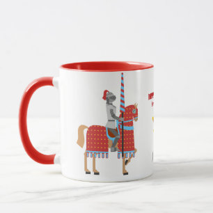 Taza Fiesta de Cumpleaños Torneo de Caballeros Medieval