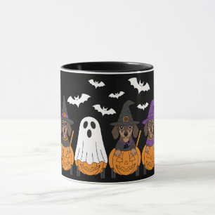 Taza Fiesta de Halloween de Dachshunds Adorables